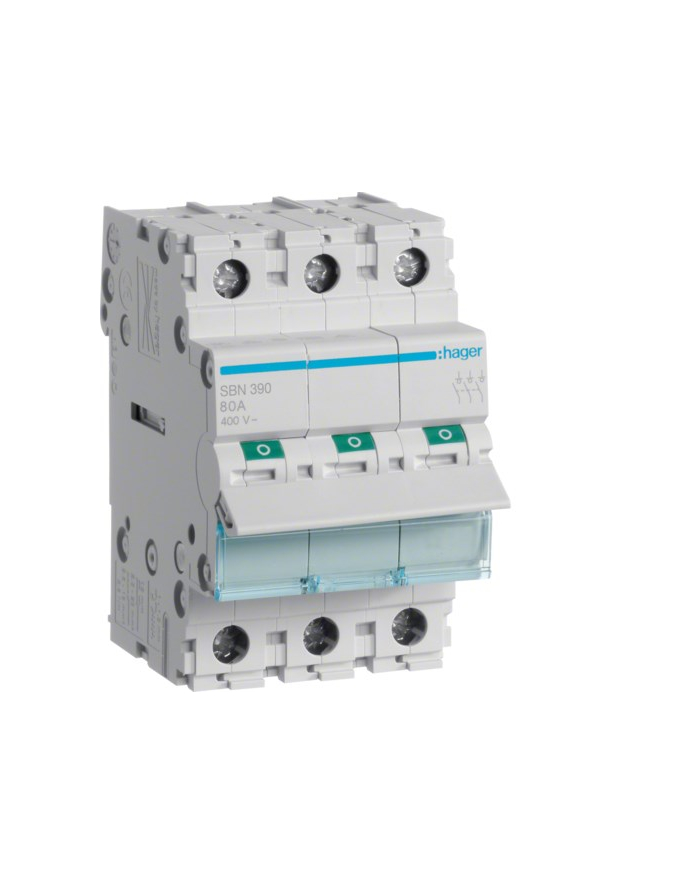 hager SBN390 ROZŁĄCZNIK IZOLACYJNY 100A 3P 3M 400V AC główny