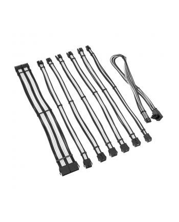 Przedłużacz w oplocie Kolink Core Pro 12V-2x6 Typ 1 - Głęboka czerń/Biel brylantowa