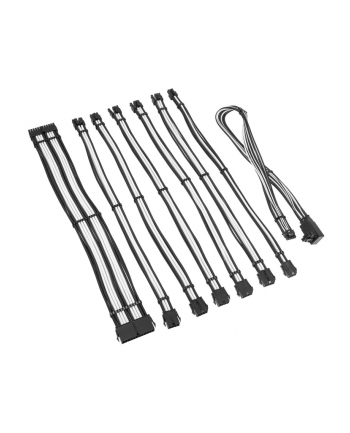 Przedłużacz w oplocie Kolink Core Pro 12V-2x6 Typ 2 - Głęboka Czerń/Biel Brylantowa