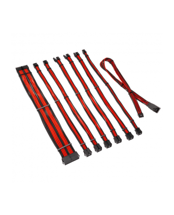 Przedłużacz w oplocie Kolink Core Pro 12V-2x6 Typ 1 - Jet Black/Racing Red