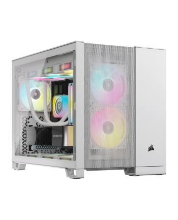 Obudowa Corsair 2500D Airflow Micro-ATX, szkło hartowane - biała