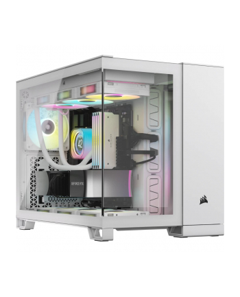 Obudowa Corsair 2500X Micro-ATX, szkło hartowane - biała