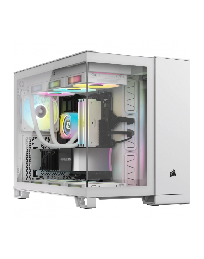 Obudowa Corsair 2500X Micro-ATX, szkło hartowane - biała główny