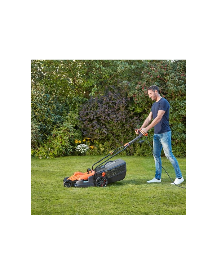 Kolor: CZARNY'amp;decker kosiarka do trawy 42cm szer cięcia 1800w, 4 wysokości cięci główny