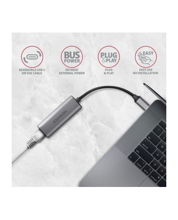 AXAGON AD-E-25RC adaptera sieciowego USB 32 - USB Typ-C, RJ45