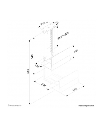 PC AKCESORIA D-ESK MOUNT 30KG CPU-D200BLACK NEWSTAR