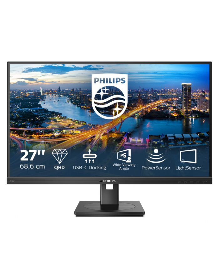 philips 276B1/00 | 27 ''; | Złącze QHD | IPS | 16:9 | Czarny | 4 ms | 300 cd/m2 | Ilość portów HDMI 2 | 75 Hz główny