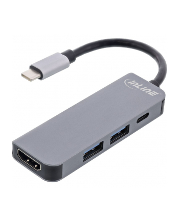 Koncentrator wielofunkcyjny InLine USB 32, 1x USB-C, 2x USB-A, HDMI,