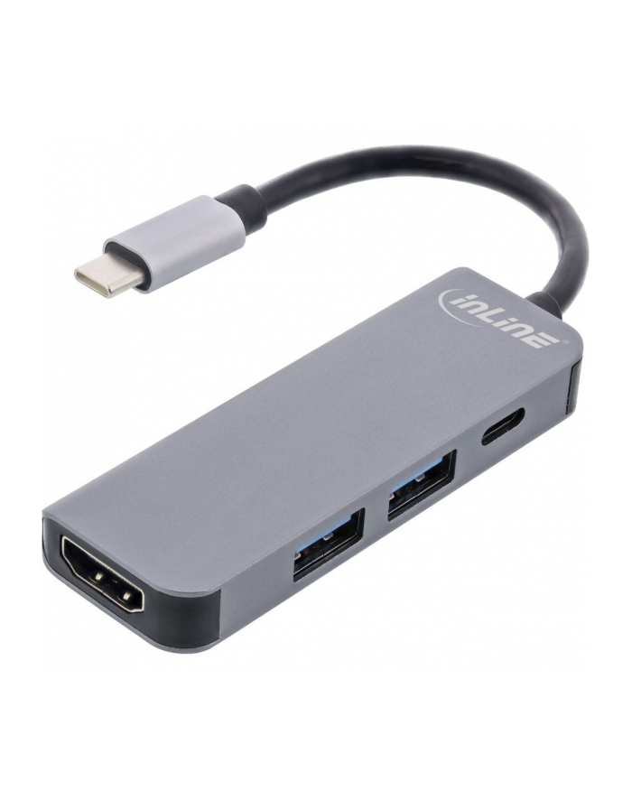 Koncentrator wielofunkcyjny InLine USB 32, 1x USB-C, 2x USB-A, HDMI, główny