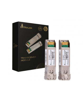Extralink SFP+ 10G 2-pack | Moduł SFP+ | 10Gbps, LC/UPC, 1310nm, 2km, single mode, DOM