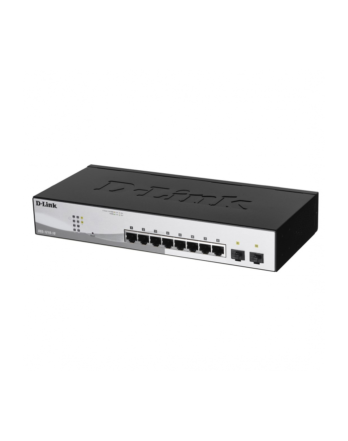 D-Link | 10-portowy gigabitowy inteligentny przełącznik zarządzalny | DGS-1210-10 | Zarządzane L2+ | Możliwość montażu w szafie | Ilość portów 10/100 Mb/s (RJ-45) | Ilość portów 1 Gb/s (RJ-45) | Ilość portów SFP | Ilość portów PoE | Ilość portów PoE+ główny