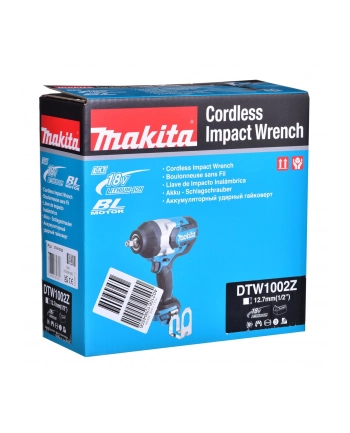 MAKITA KLUCZ UDAROWY 18V 1/2''; 1000Nm BEZSZCZOTKOWY, BEZ AKUMULATORÓW I ŁADOWARKI DTW1002Z
