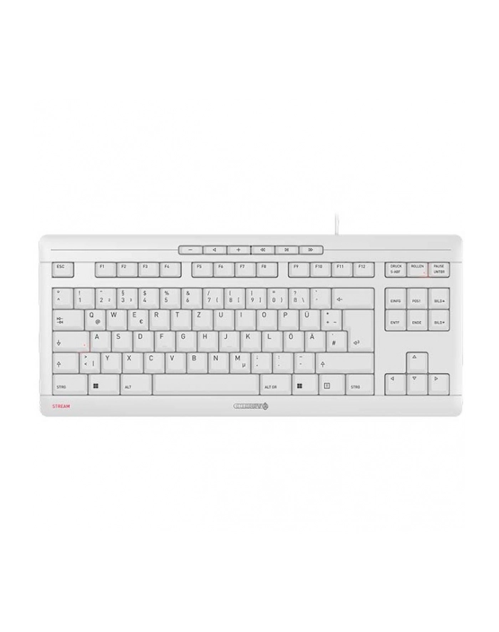 CHERRY STREAM KEYBOARD/TKLCORD-ED COMPACT WHITE główny