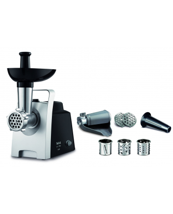 TEFAL | Maszynka do mielenia mięsa | NE109838 | Stal nierdzewna/Czarny | 1400 W | Liczba prędkości 1 | Wydajność (kg/min) 17