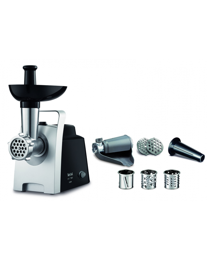 TEFAL | Maszynka do mielenia mięsa | NE109838 | Stal nierdzewna/Czarny | 1400 W | Liczba prędkości 1 | Wydajność (kg/min) 17 główny