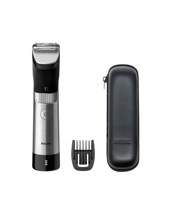 Philips Trymer do brody BT9810/15 Bezprzewodowy i przewodowy, Precyzyjny krok 04 mm, 30, Czarny/Srebrny