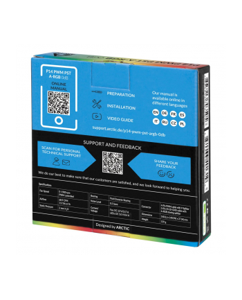 arctic cooling Wentylator Arctic P14 PWM PST A-RGB, czarny - 140mm