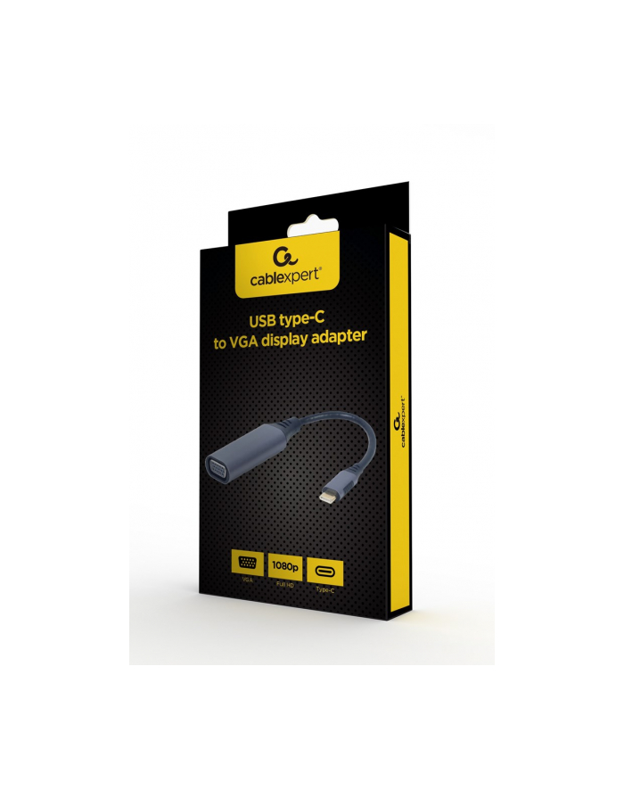 I/O ADAPTER USB-C TO VGA/GREY A-USB3C-VGA-01 GEMBIRD główny