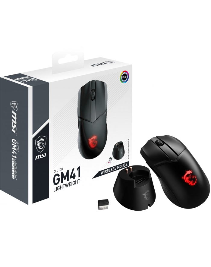 MOUSE USB OPTICAL GAMING/CLUTCH GM41 LIGHT WIRELESS MSI główny