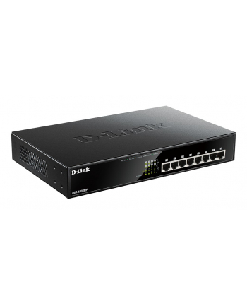D-Link | Przełącznik | DGS-1008MP | Niezarządzane | Możliwość montażu w stojaku | Ilość portów 1 Gb/s (RJ-45) 8 | Ilość portów PoE 8 | Typ zasilacza Pojedynczy | 24 miesiąc(e)