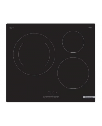 Bosch | PUJ611BB5E | Indukcja | Liczba palników/stref grzejnych 3 | Dotknij | Zegar | Czarny