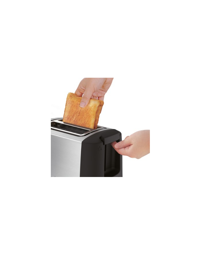 TEFAL | Toster | TT340830 | Ilość slotów: 2 | Materiał obudowy: Stal nierdzewna | Stal nierdzewna/Czarny główny