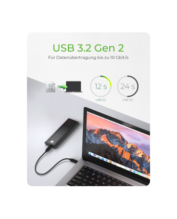 Raidsonic | Zewnętrzna skrzynka Icy Box M2 NVMe | USB 32 Type-C drugiej generacji | Obudowa do przechowywania