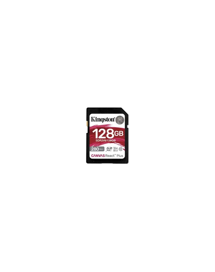 kingston 128GB SDXC CANVAS REACT PLUS U3/UHS-II 280R/100W V60 FULL HD/4K główny