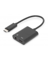 digitus Kabel USB Typ C MiniJack 35mm + USB C czarny 20cm USB 31Gen2 SuperSpeed+ 10Gbps - nr 1