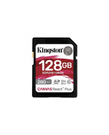 kingston 128GB SDXC CANVAS REACT PLUS U3/UHS-II 280R/100W V60 FULL HD/4K nr 1