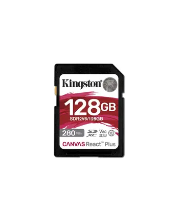 kingston 128GB SDXC CANVAS REACT PLUS U3/UHS-II 280R/100W V60 FULL HD/4K