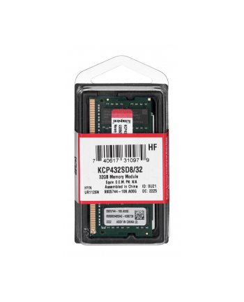 kingston 32GB DDR4-3200MHZ SODIMM/