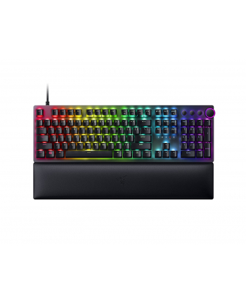 Razer | Opcyjna klawiatura do gier Huntsman V2 | Klawiatura do gier | Światło LED RGB | RU | Przewodowe | Czarny | Klawiatura numeryczna | Liniowy czerwony przełącznik