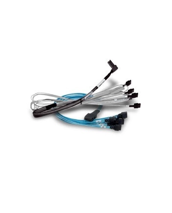 Broadcom CBL-SFF8643-08M 0,8 m Czarny, Niebieski, Srebrny