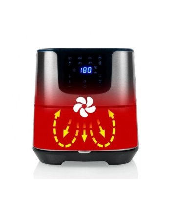 Princess Digital Aerofryer Deluxe XXL 182060 Moc 1700 W Pojemność 5,5 l Czarny/Stal nierdzewna
