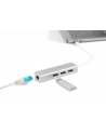digitus HUB 3-portowy USB Typ C 30 HighSpeed z LANGigabit LAN adapter, aluminium - nr 17