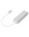 digitus HUB 3-portowy USB Typ C 30 HighSpeed z LANGigabit LAN adapter, aluminium - nr 26