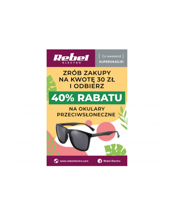 Plakat Rebel Electro - Promocja na okulary