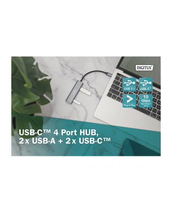 digitus USB-C 4 PORT HUB/2X USB A + 2X USB-C nr 1