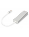 digitus HUB 3-portowy USB Typ C 30 HighSpeed z LANGigabit LAN adapter, aluminium - nr 23