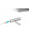 digitus HUB 3-portowy USB Typ C 30 HighSpeed z LANGigabit LAN adapter, aluminium - nr 24
