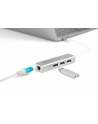 digitus HUB 3-portowy USB Typ C 30 HighSpeed z LANGigabit LAN adapter, aluminium - nr 25