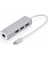 digitus HUB 3-portowy USB Typ C 30 HighSpeed z LANGigabit LAN adapter, aluminium - nr 8