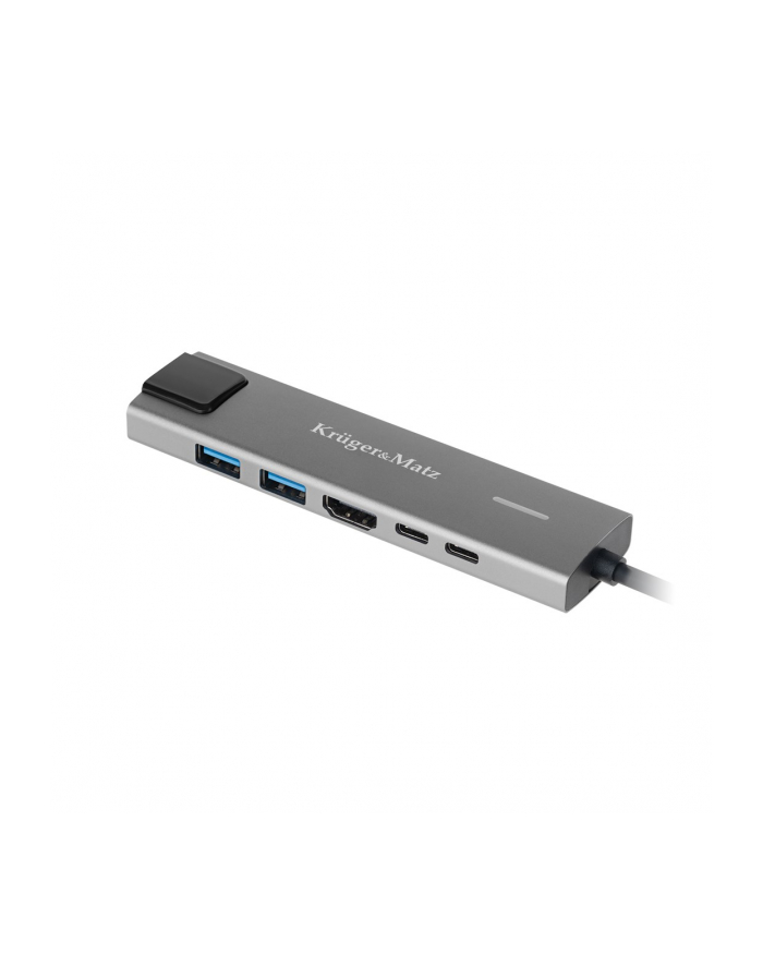 kruger 'amp; matz Adapter (HUB) USB typu C na HDMI/2x USB30/2x USB typu C/RJ45 główny