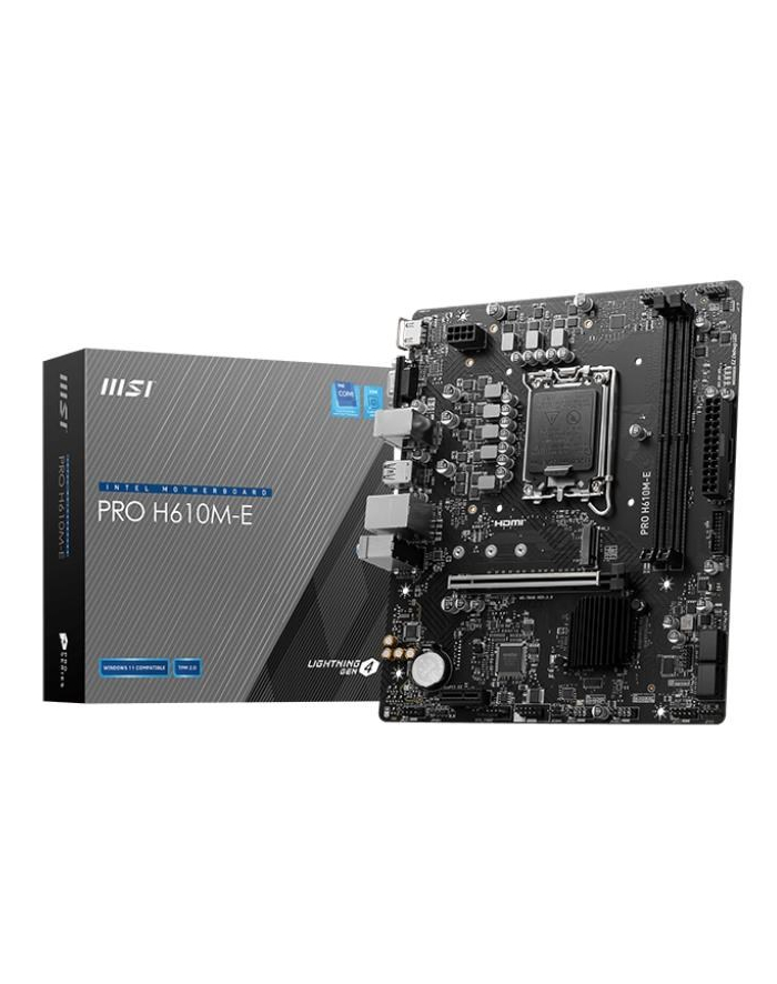 MB H610 S1700 MATX/PRO H610M-E MSI główny