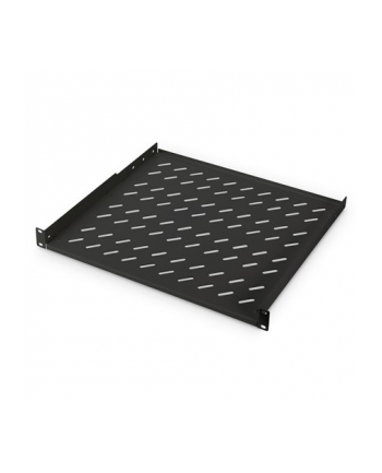 DIGITUS 1U rack mount fixed shelf vented, color Kolor: CZARNY RAL 9005, 400x44 mm up to 15 kg