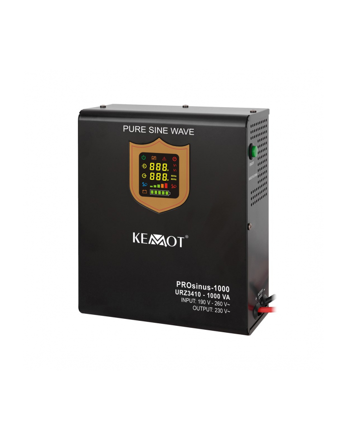 Zasilacz awaryjny naścienny KEMOT PROsinus-1000  przetwornica z czystym przebiegiem sinusoidalnym i funkcją ładowania  12V 230V 1000VA/700W główny