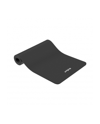 Mata gimnastyczna do ćwiczeń joga, pilates, fitness, 183x61cm, grubość 6mm, materiał TPE, czarna, REBEL ACTIVE