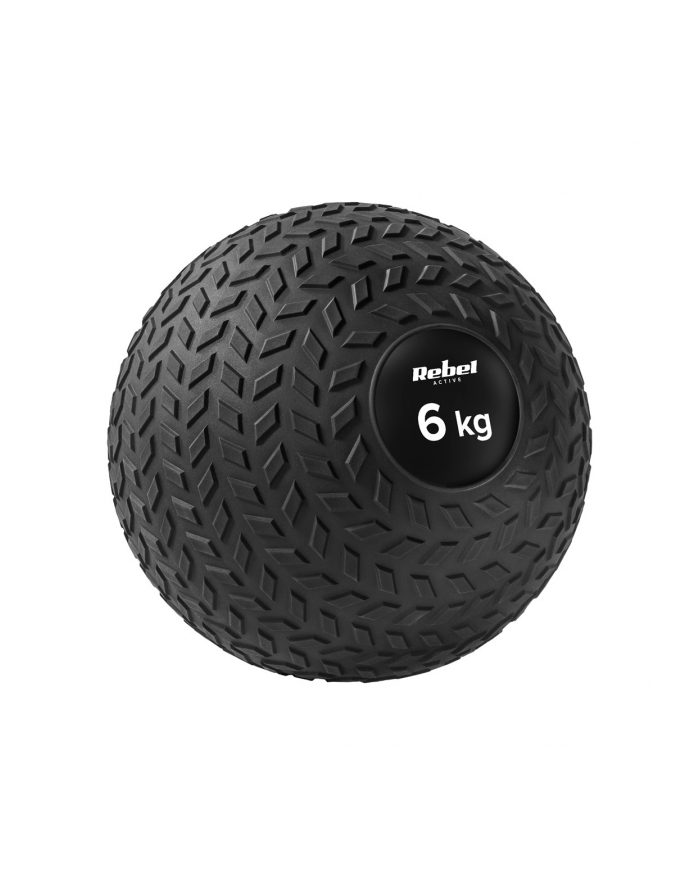 Mała piłka lekarska do ćwiczeń rehabilitacyjna Slam Ball 23cm 6kg, REBEL ACTIVE główny