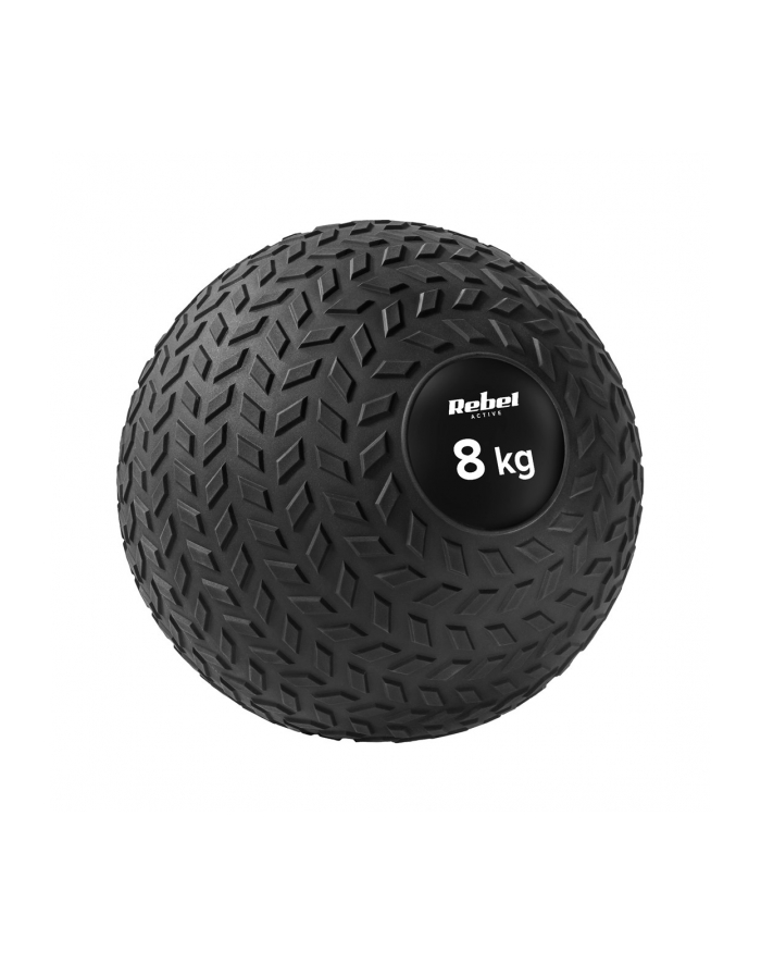 Mała piłka lekarska do ćwiczeń rehabilitacyjna Slam Ball 23cm 8kg, REBEL ACTIVE główny